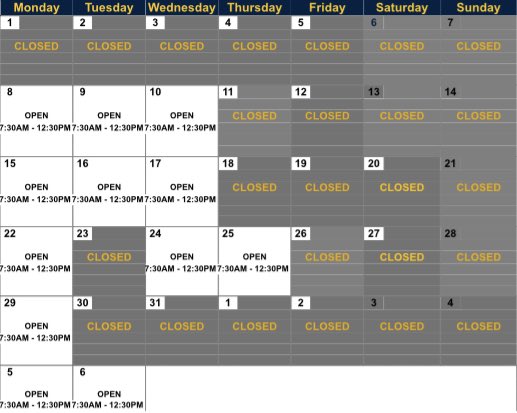 Below is our January walking schedule ‼️