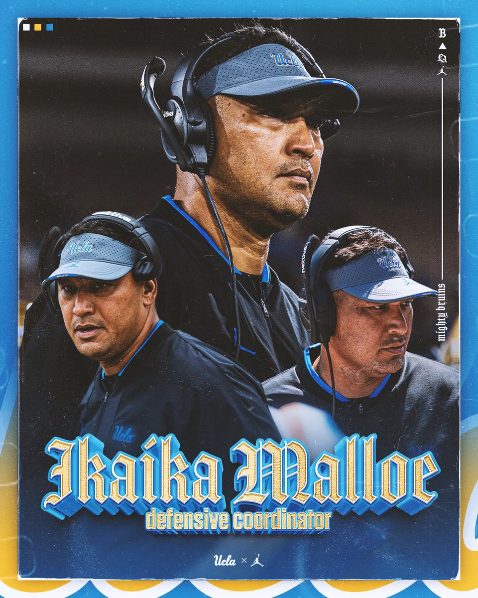 UCLAFootball's tweet image. 𝗜𝗸𝗮𝗶𝗸𝗮 𝗠𝗮𝗹𝗹𝗼𝗲 𝗡𝗮𝗺𝗲𝗱 𝗗𝗲𝗳𝗲𝗻𝘀𝗶𝘃𝗲 𝗖𝗼𝗼𝗿𝗱𝗶𝗻𝗮𝘁𝗼𝗿 𝗳𝗼𝗿 𝗨𝗖𝗟𝗔 𝗙𝗼𝗼𝘁𝗯𝗮𝗹𝗹! #GoBruins 

𝗠𝗢𝗥𝗘: uclabruins.com/news/2024/1/3/…