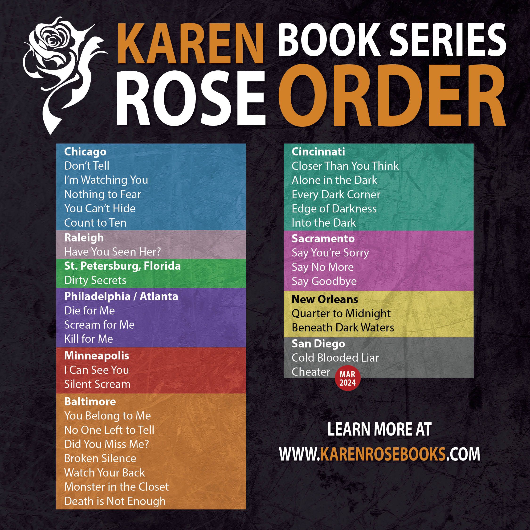 Karen Rose on X: &ldquo;Books to read in 2024! 📚 ❤️ Have you read 
