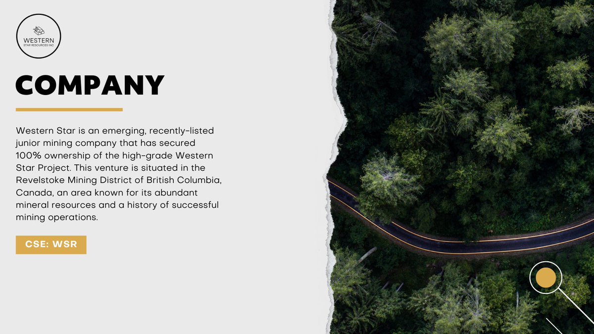 Western Star Resources (CSE: WSR) is an emerging, recently-listed junior mining company that has secured 100% ownership of the high-grade Western Star Project.

👉 westernstarresources.com/overview

$WSR $WSR.CN #gold #silver #copper #preciousmetals #batterymetals #electrification