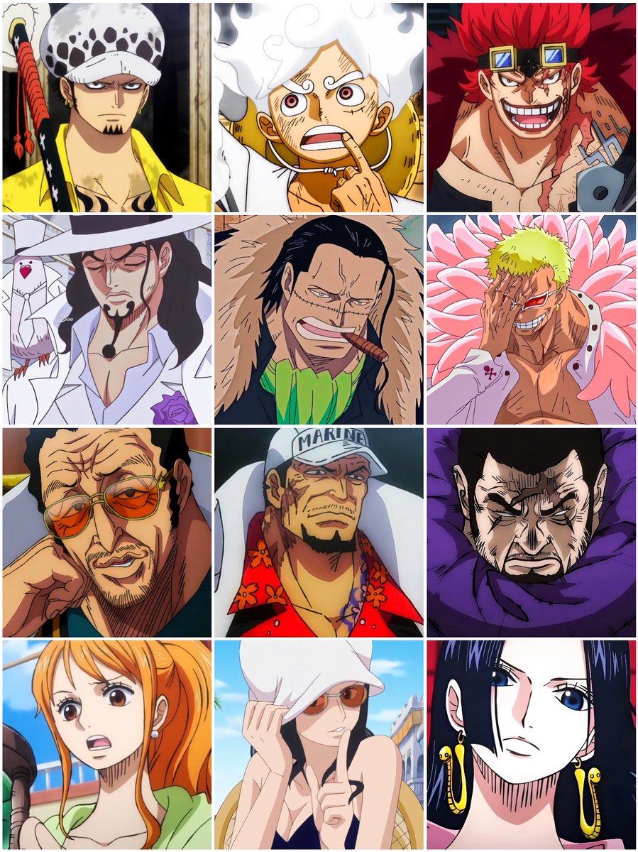 strawhats's tweet photo. pick a character from each row https://t.co/urHII6aKQc