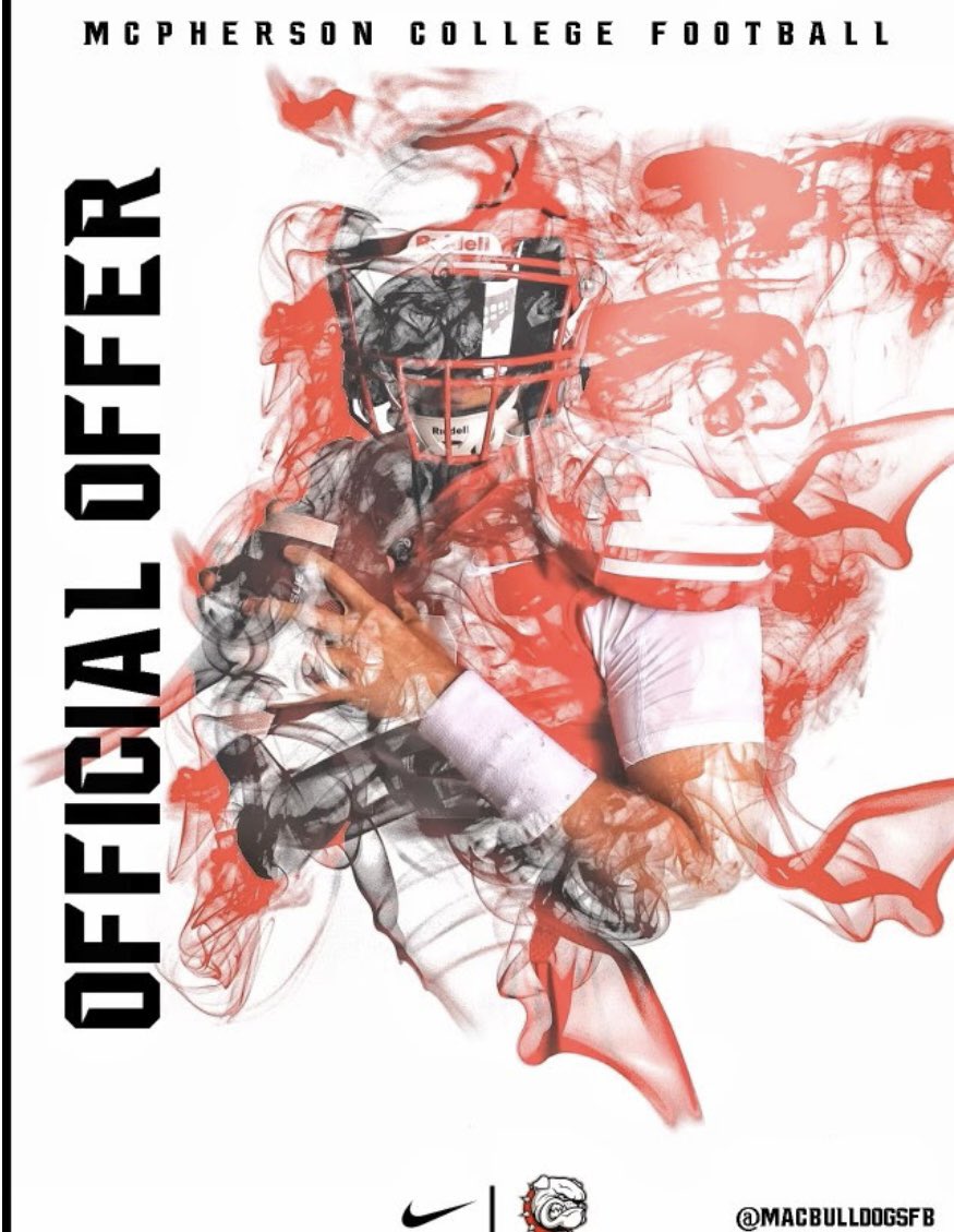 Blessed to receive an offer from <a href="/MACBulldogsFB/">McPherson Football</a> <a href="/CoachJFisc/">Coach Fiscus</a> #AGTG <a href="/seanasu2000/">Sean Cockrell</a> <a href="/ValleyViewFB/">Blazer Football</a> <a href="/ARPrepSports/">Arkansas Prep Sports</a> <a href="/ArRecruitingGuy/">Richard Davenport</a>