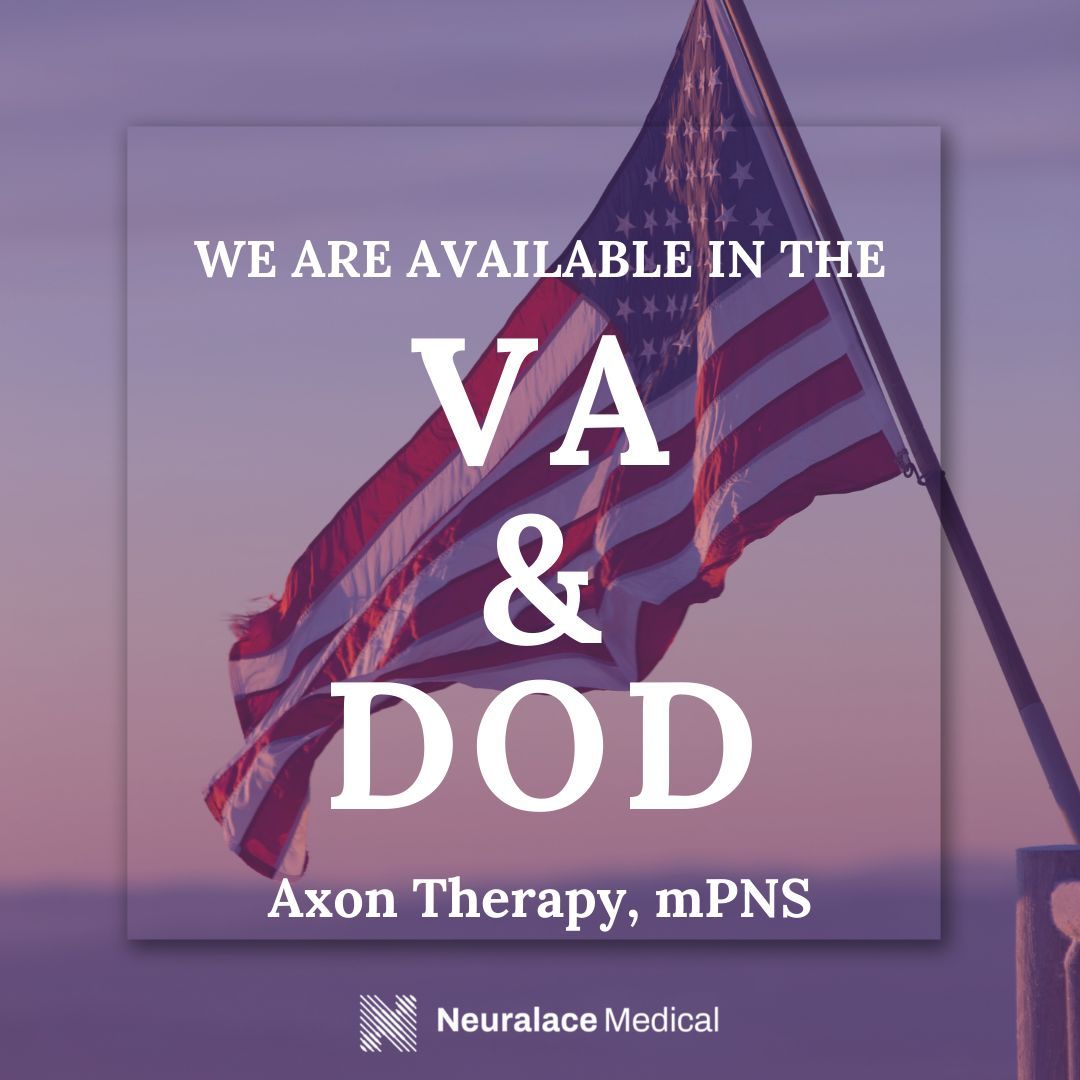 Just a reminder! 

We are here to support and help our troops! We are available in the VA and DOD right now! 

Axon Therapy, magnetic peripheral nerve stimulation (mPNS), is FDA-approved for post-traumatic and postoperative neuropathic pain.

 #neuropathy #diabetes #VA #DOD