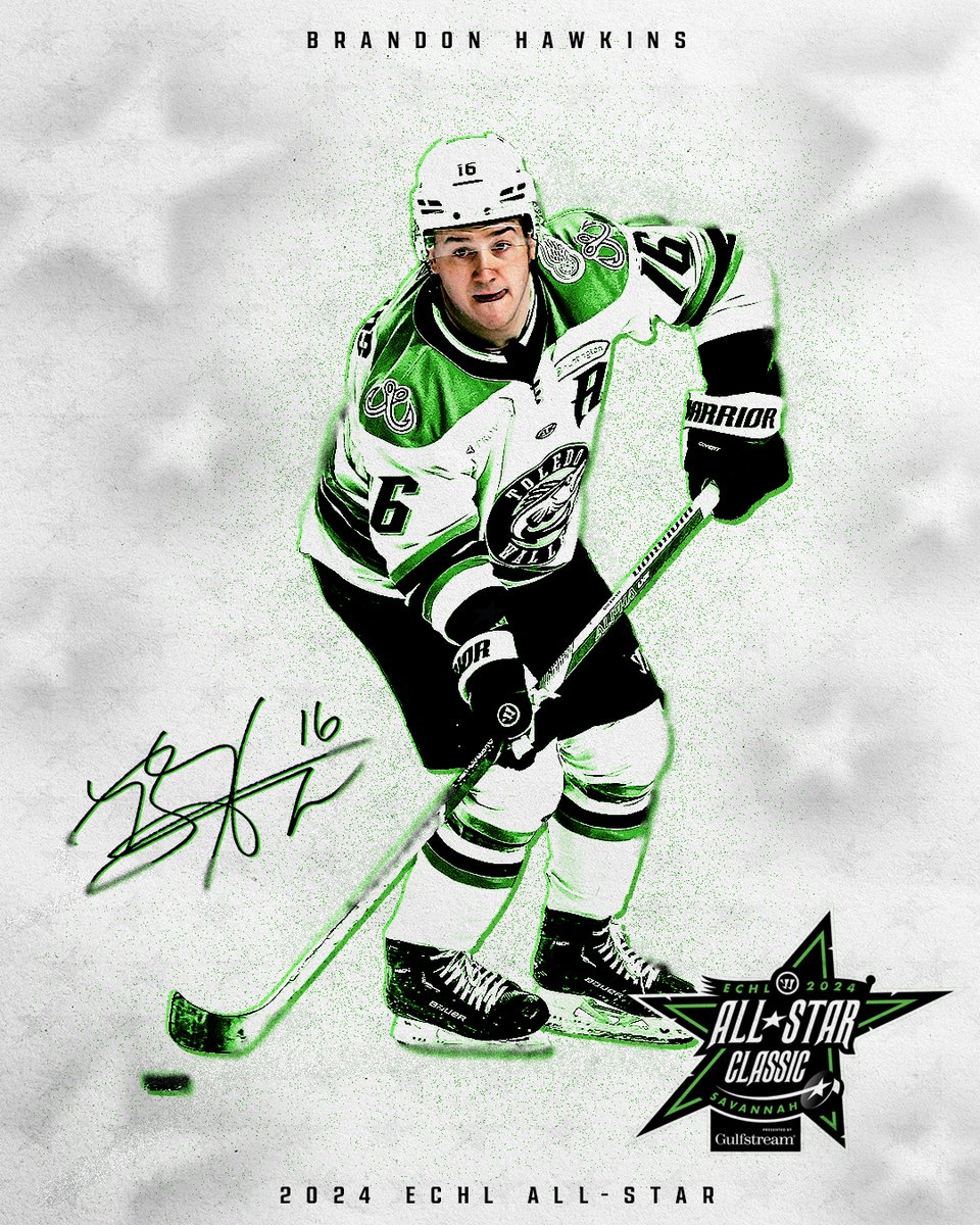 ToledoWalleye's tweet photo. Hey now, he's an All-Star 🤩 

@B_Hawkins17 will represent Toledo in the @ECHL All-Star Classic in Savannah, GA on January 15.

👉 https://t.co/jFZ1YCtfUd https://t.co/LFIXjwxktJ