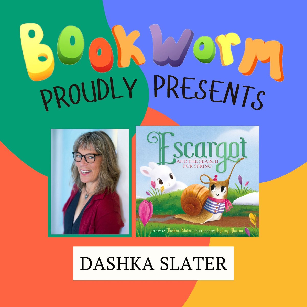 It's time to announce the second author coming to #BookwormHouston in 2024! Dashka Slater is coming with her book, Escargot and the Search for Spring! I wonder who's coming next... @DashkaSlater @MacKidsBooks