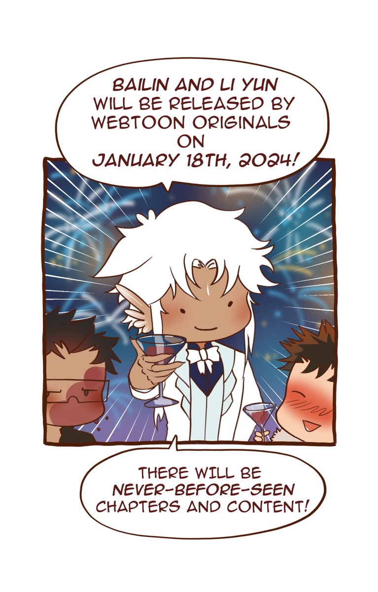 Bailin and Li Yun will be on @webtoonofficial on January 18th, with new chapters and content!  Please look forward to it and enjoy!