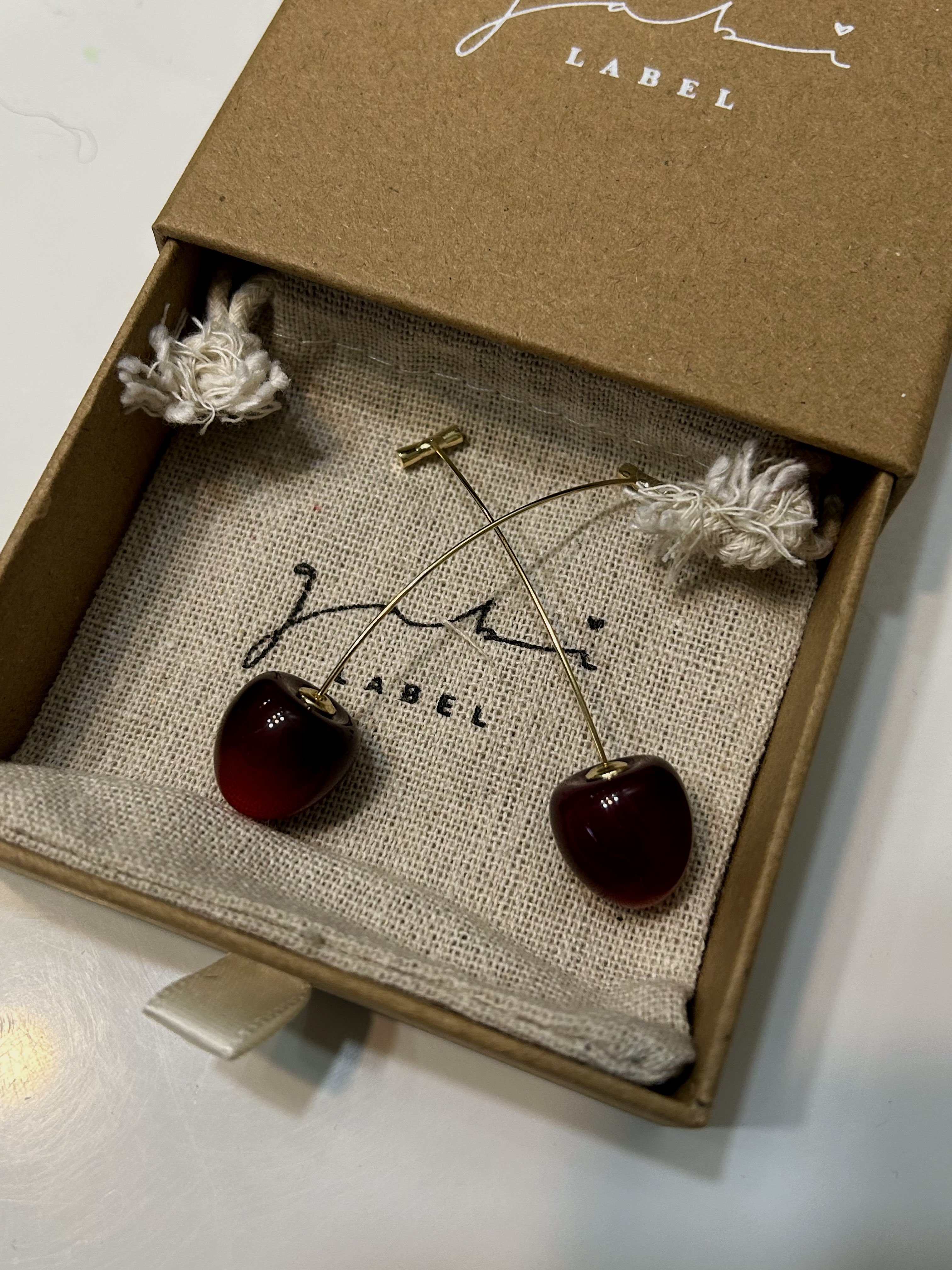 Gabi label cherry earrings deals