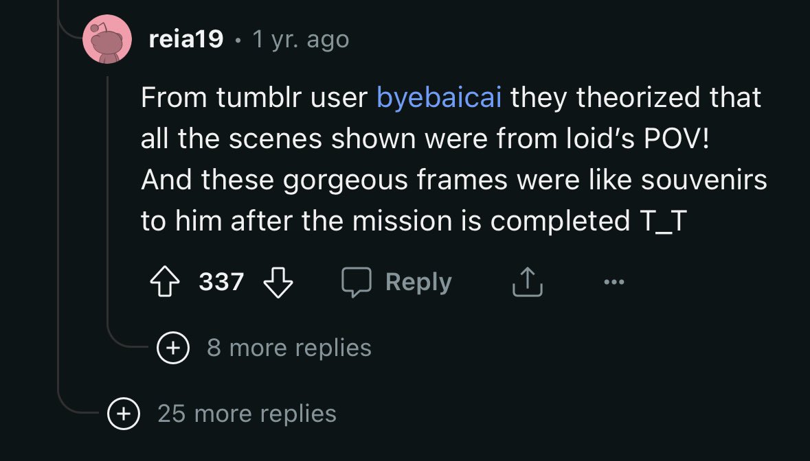 _ariai's tweet photo. @fufufiyu @twiyorsdaylight It’s a theory by a tumblr user per reddit! https://t.co/ggyFIdlurd