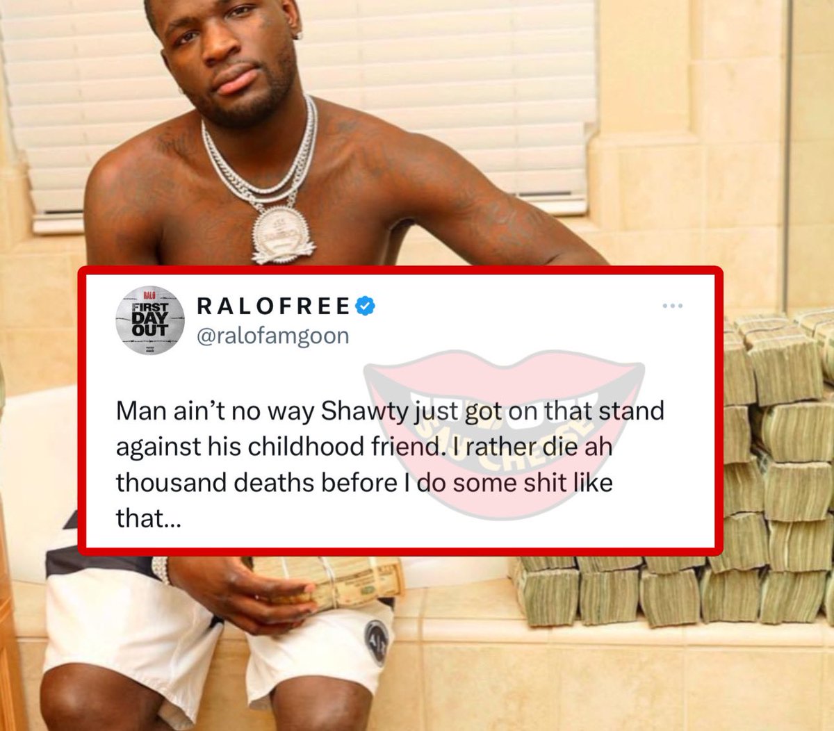 SaycheeseDGTL's tweet photo. Ralo reacts to YSL co-founder taking the stand: “I rather die a thousand deaths before I do some sh-t like that” https://t.co/BCnT6XbS8m