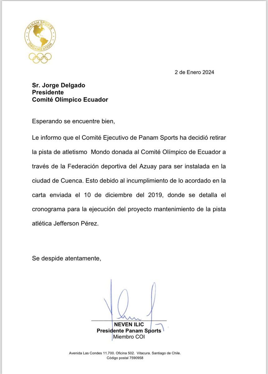 MarcoChangoS's tweet photo. NOTICIA GRAVE PARA EL DEPORTE ECUATORIANO 
Esto me ha dejado estupefacto y triste. No es hora de encontrar culpables sino soluciones a esta grave crisis del deporte azuayo, un momento de dejarse de egoismos.
@jeffersonperezq @ECUADORolimpico @drmanolobravo @FEDEAZUAY @DeporteEc https://t.co/wU9YbKzqzg