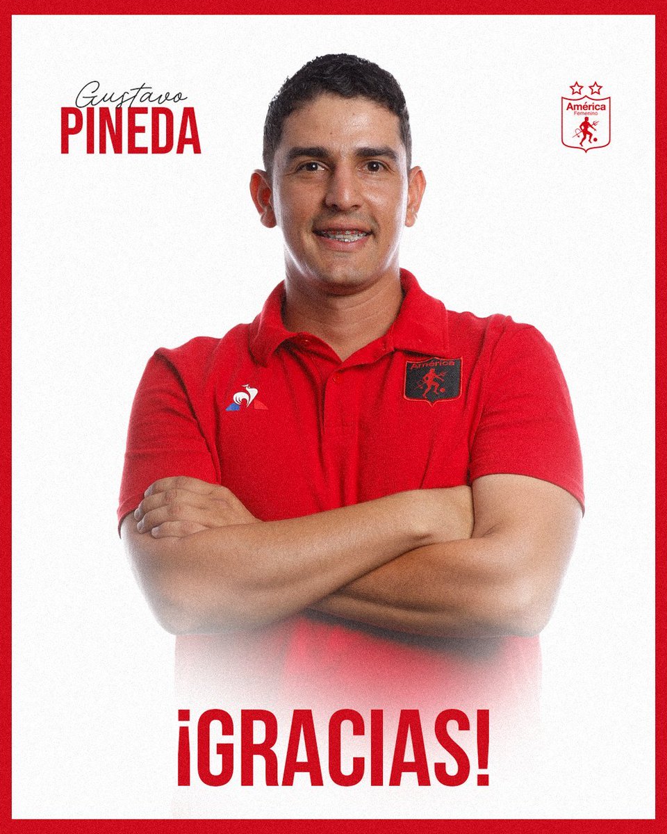 DFelipeOcampo's tweet photo. Ayer fue oficializada la Salida de Gustavo Pineda como entrenador del América de Cali ♀️.
Recordemos que, en propiedad, sólo dirigió la participación Escarlata en la pasada #LibertadoresFEM.

El DT ahora estará al mando del Independiente Dragonas 🇪🇨.
#AmericaDeCali https://t.co/jdmNxFFg7q