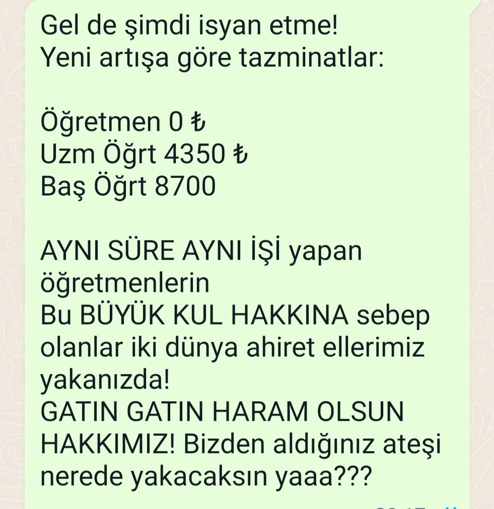 İlkokul 4 seviye bir sınavla ve evde 3-5 kişi toplanıp çay kahve içerek ordan burdan kopya çekilerek yapılan uydurma çevrimiçi bir sınavla oluşturduğuz HAKSIZLIĞA bi bakar mısınız? Bu öğretmenlerin yaptığı iş ve çalışma sürelerinde ZERRE fark yok! @Yusuf__Tekin #OcakAyındaYeniÖMK