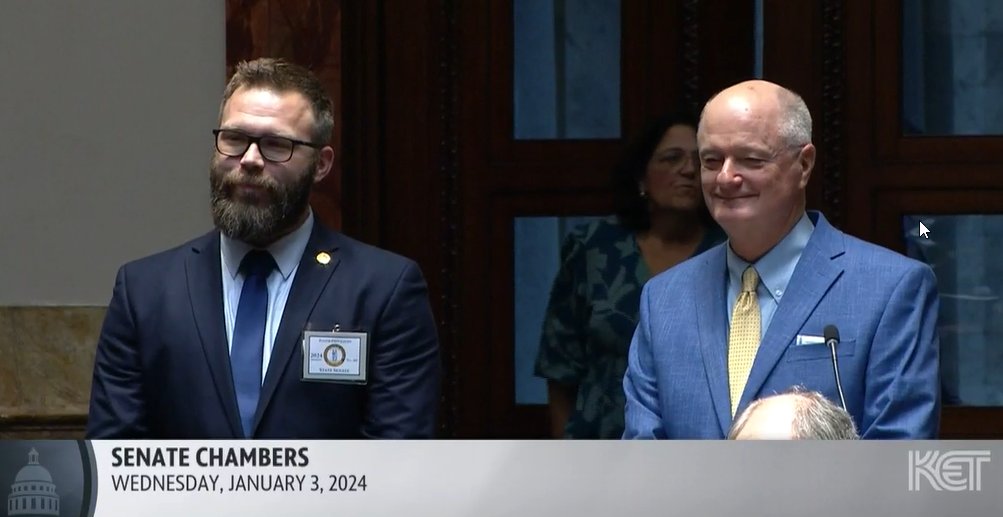 The Senate is honoring the 2024 Teacher of the Year, @Boone_County's Kevin Dailey. The resolution is sponsored by Boone County's @SenatorSchickel.