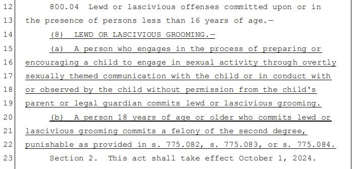 3. Critically, the bill contains a provision that says its only grooming if its done 'without parental permission,' indicating that it is not meant to target content universally deemed as inappropriate (such as, say, explicit texts), but rather, LGBTQ+ content and drag.