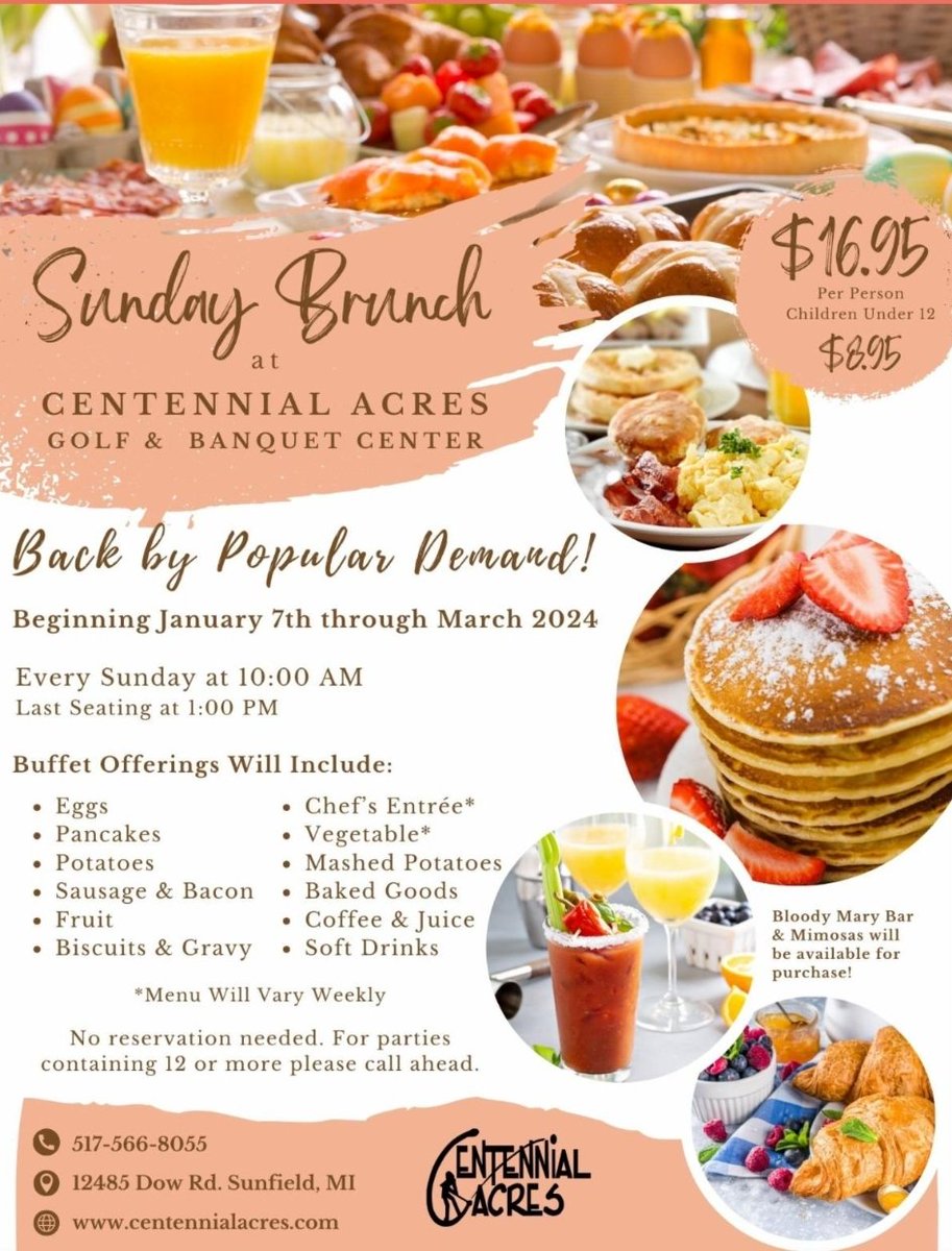 CentennialAcres's tweet photo. Brunch is back at @CentennialAcres! https://t.co/QuULJIoINu