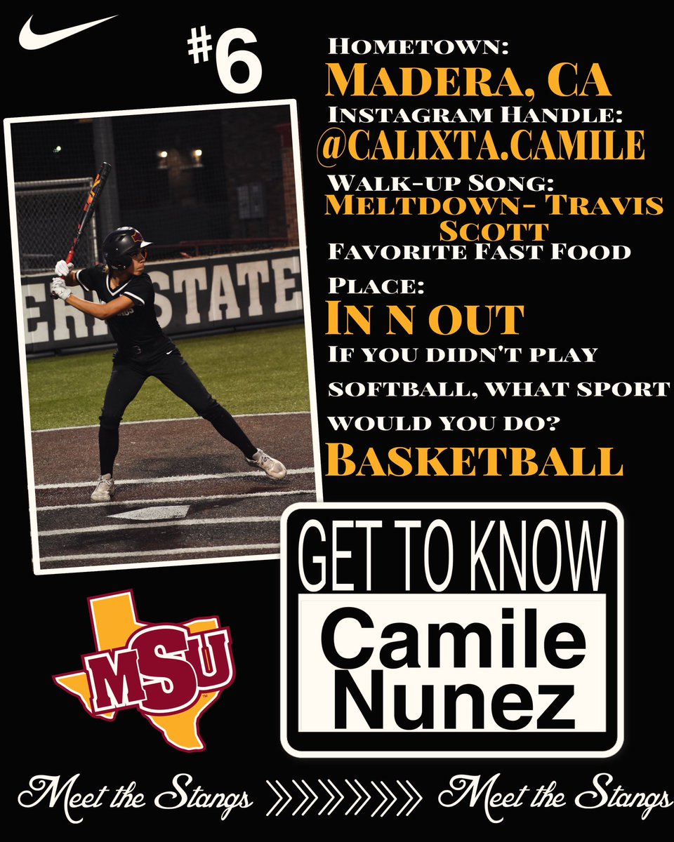 It’s a great day to get to know transfer senior, Camile Nunez!

#FAF | 24’ Ride