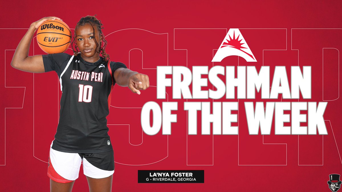 𝓒𝓸𝓷𝓰𝓻𝓪𝓽𝓾𝓵𝓪𝓽𝓲𝓸𝓷𝓼 𝓛𝓪'𝓝𝔂𝓪!!🎩🏀 ✅First start as a Gov ✅@ASUNSports Freshman of the Week 🔗 - bit.ly/48zG3Y9 #ItsTime | #LetsGoPeay