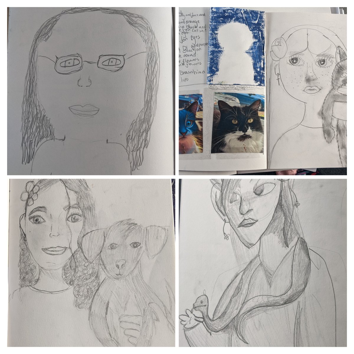 And our Autumn Art Club were also inspired last term by the work of Frida Kahlo and produced some excellent portraits using a variety of media 🎨🤩