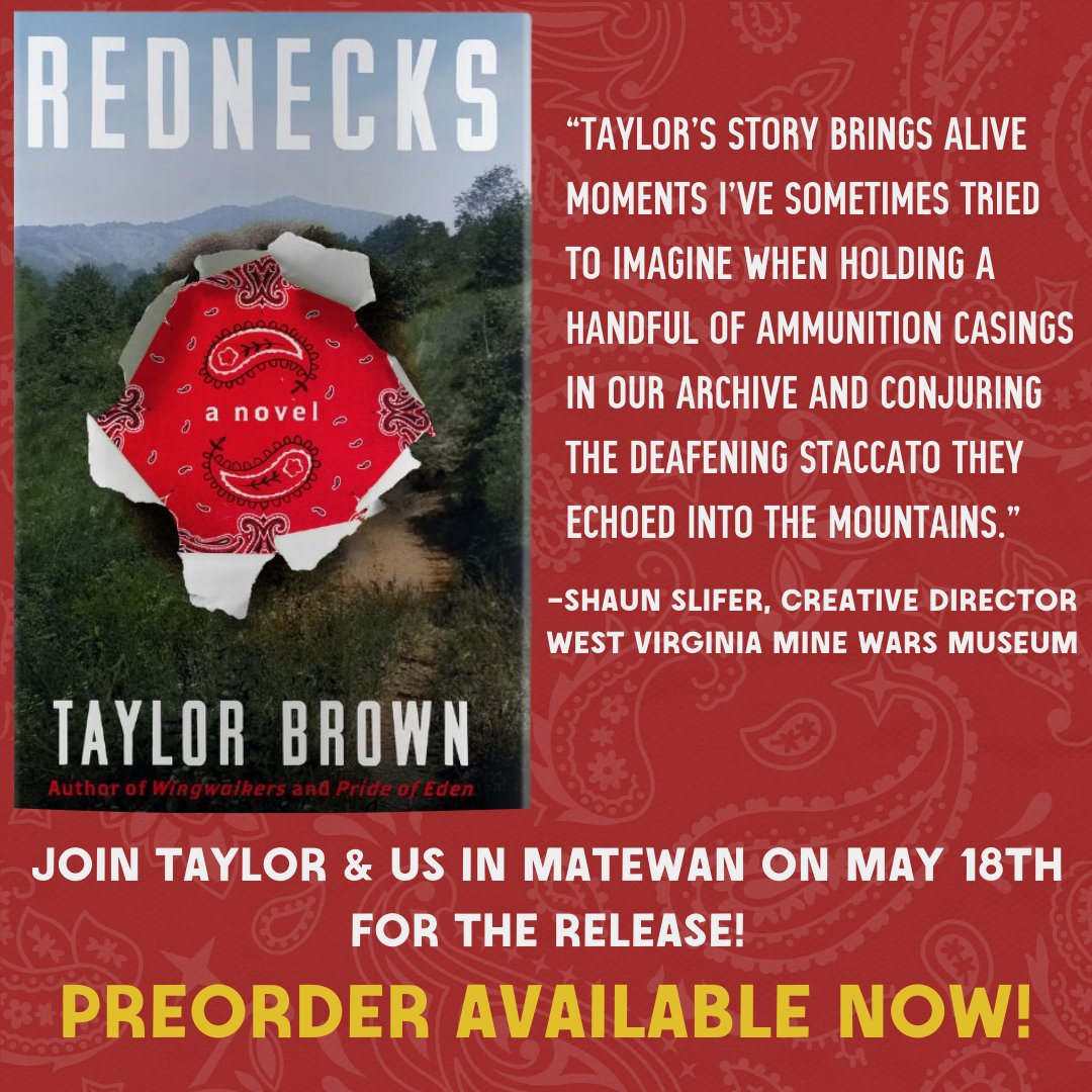 Our Creative Director, Shaun Slifer, recently penned a review of Taylor Brown's forthcoming novel, 'Rednecks.' Taylor will be launching his book with an event at the museum this upcoming May 18. 🏛️🗓️ Read the full review and preorder your copy! wvminewars.org/news/2024/1/1/…