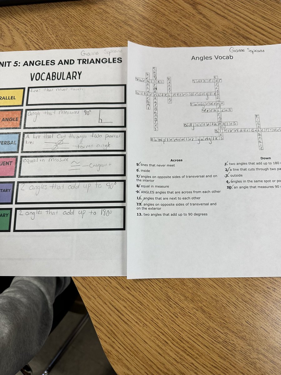mmurray417's tweet image. Crossword puzzles to practice our vocabulary today! #wcsdletsgo