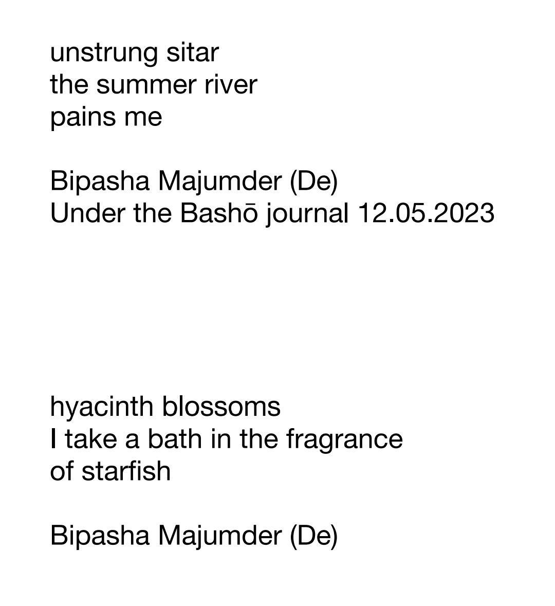 BIPASHADE1's tweet image. Extremely elated to be included in the second issue of Pan Haiku Review edited by one of my favourite poets, Alan Summers! Thanks a lot, Alan 🙏