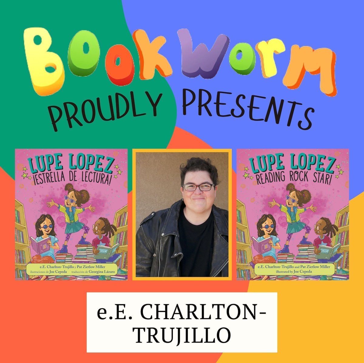 Did you guess correctly? The third author coming to #BookwormHouston in 2024 is... e.E. Charlton-Trujillo with the book, Lupe Lopez: Reading Rock Star! Who do you think will be next? @pinatadirector @Candlewick