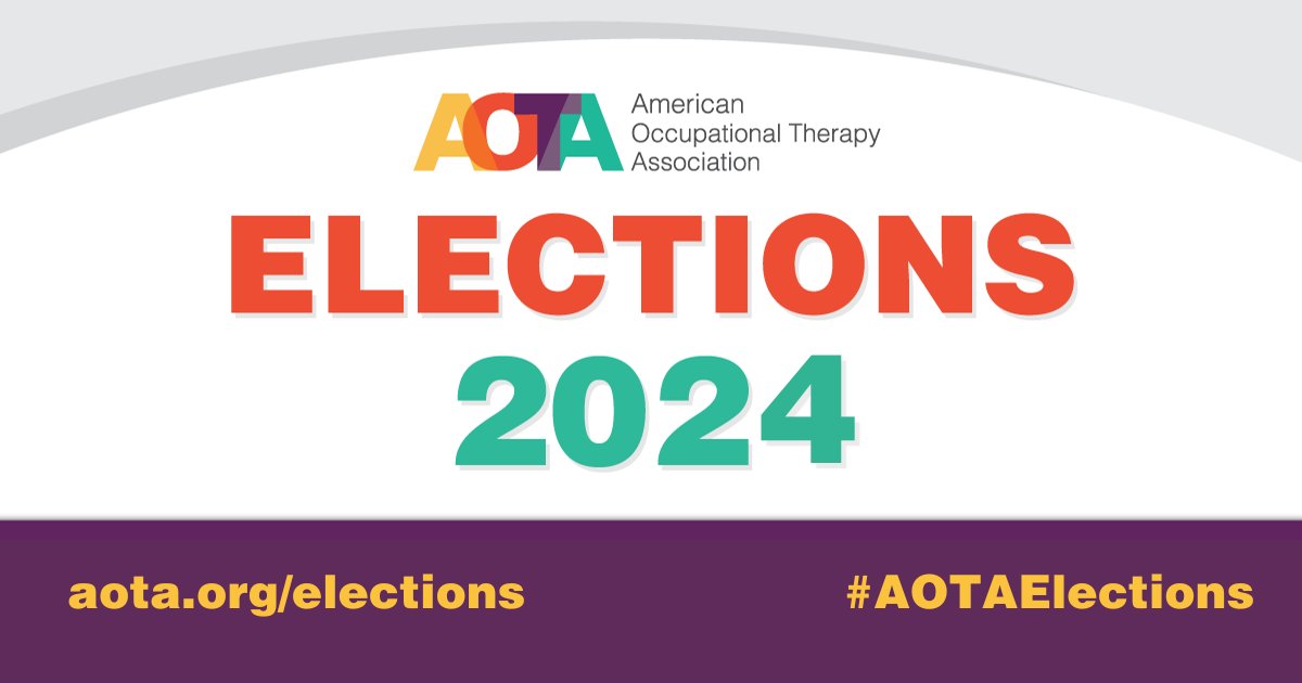 AOTAInc's tweet photo. Members! You can now view the official slate for the 2024 AOTA Elections, read through candidate profiles, and fill out a sample ballot at https://t.co/1vZFgEctgr. Online voting will be open February 2–23.
Get ready to elect the next AOTA leaders! 🗳️ #AOTAElections https://t.co/KnZ1FQtcSH