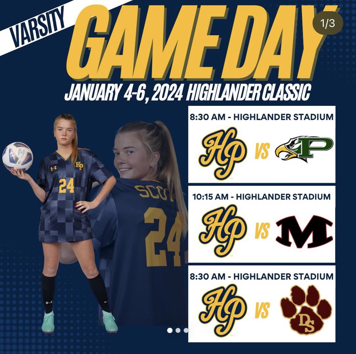HPGirlsSoccer's tweet photo. HP Classic this weekend! LETS GO😤 https://t.co/FrCAcNfyHh