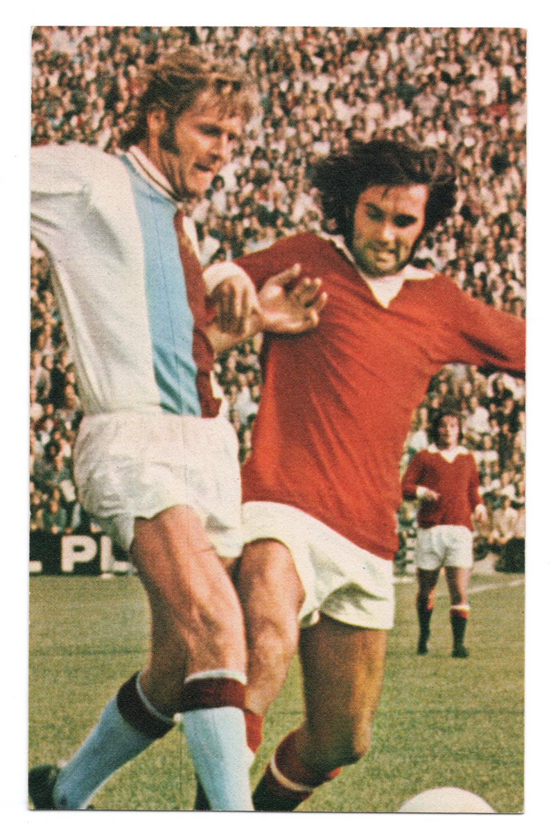 A rare postcard of George Best away at Crystal Palace in 1971. #GeorgeBest #ManUtd #ManchesterUnited #MUFC