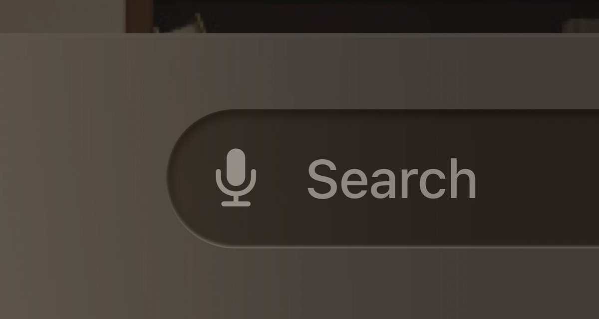 Everyone is all excited to play games or do other crazy stuff in Vision Pro this year but I am just absolutely thrilled to get it on so I can stare at this delicious deep-set, shadow-casting, beveled search field. 

Mmmm, yeah. That’s the stuff.