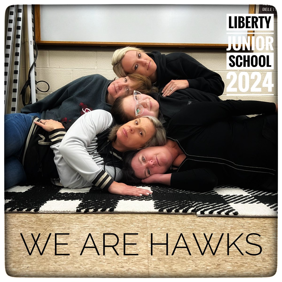 LJSHawks's tweet photo. No better way to kick off the New Year than an awkward photo shoot competition with staff! Welcome back LJS! 2024, we are ready for you https://t.co/HWWh0FkZHb