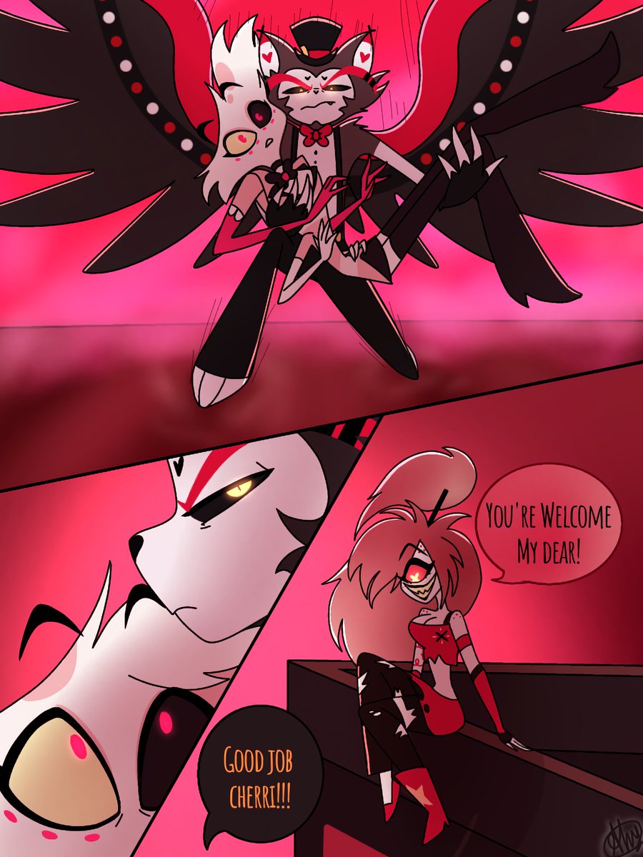 "I don't wanna cry🥺" (part 1/2)
#HazbinHotel #huskerdust #HazbinHotelHusk #HazbinHotelAngelDust #CherriBomb #Valentino #HazbinHotelFanart