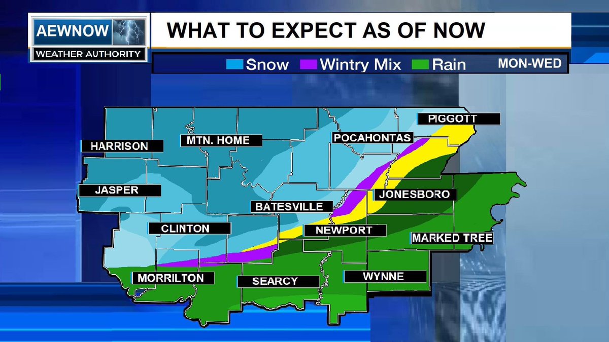 Arkansas_AEWNOW's tweet photo. This would be increasingly light and most areas would see patchy accumulation specially the further up into the Ozark mountains you go more just a heavy rain event across southern Arkansas into Western Tennessee with a little mix especially across the interstate 40 corridor.￼￼ https://t.co/KMgLAXBzHh