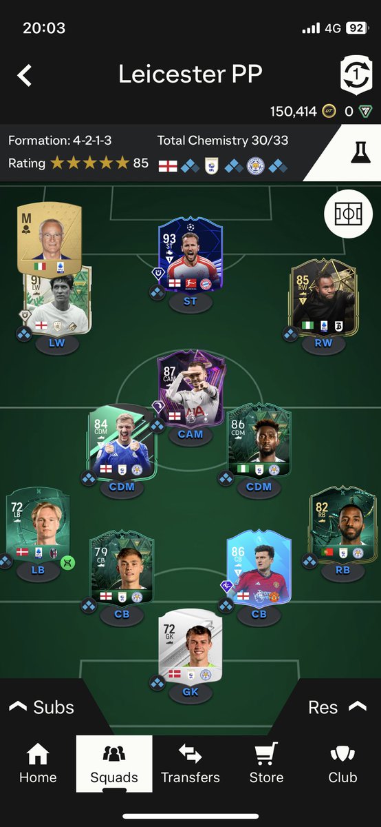 LCFC_Owen's tweet photo. @LcfcObsessed18 @Icfctoby Mine so far gonna have an 89 chilwell which I’ve just started https://t.co/a1ofAgLfEC