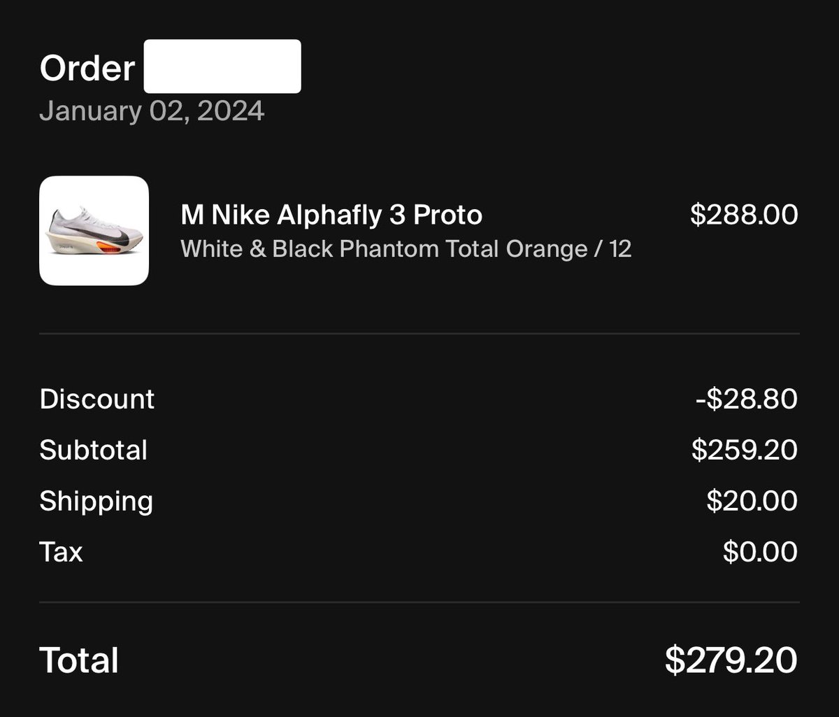 Woohoo copped the Nike Alphafly 3 early and below retail 🤓