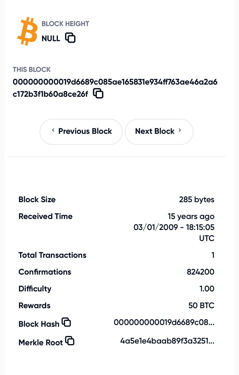 Bitcoin was born on this day in 2009 when Satoshi Nakamoto mined the  genesis block. Here it is #Bitcoin