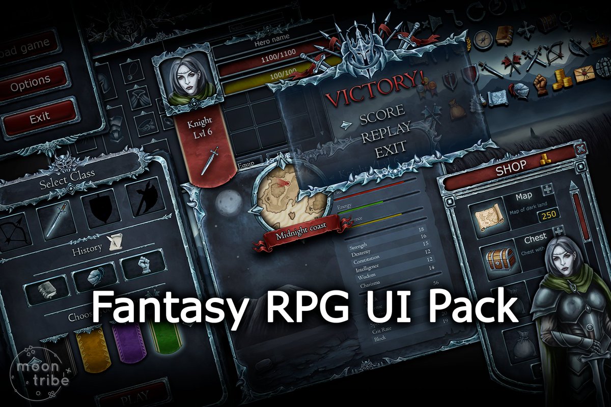Hey there, fellow adventurers! Just wanted to remind you that today's the last day to grab our Fantasy RPG UI pack with that awesome 50% discount!

u3d.as/3b2u

#GameAssets #gamedev #gameart #indiedev #unity3d #indiegamedev