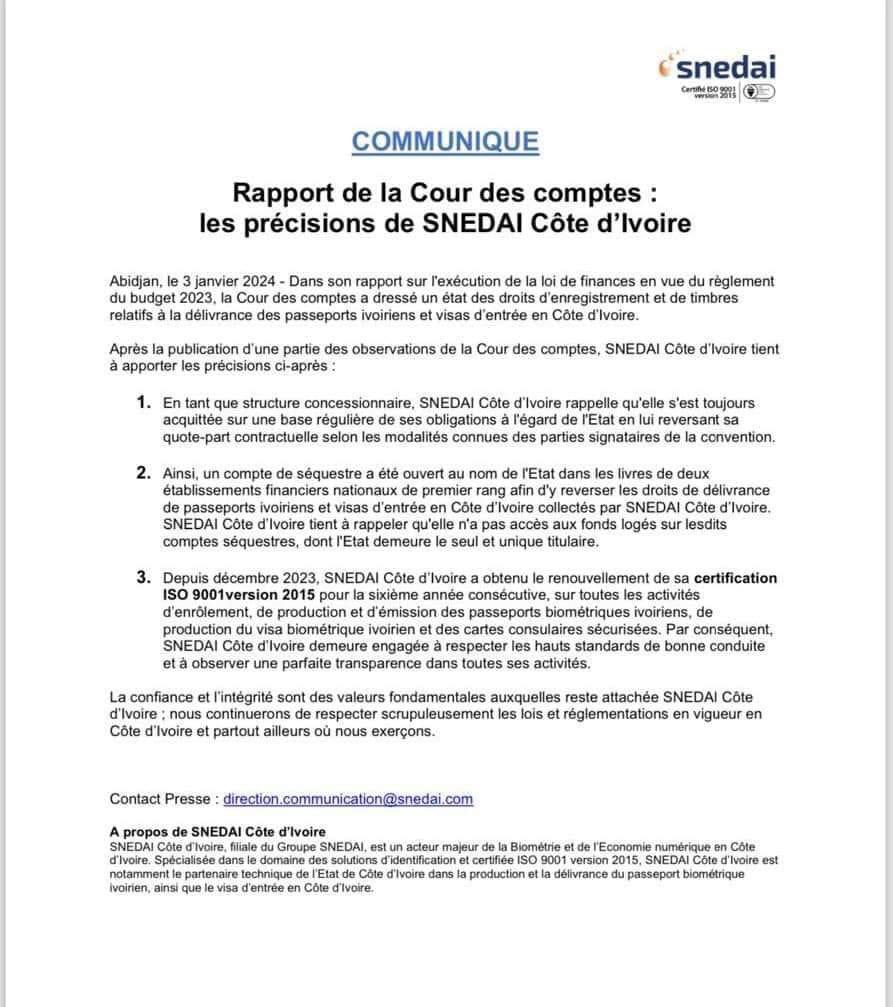 L_Activiste226's tweet photo. Côte-d’Ivoire 🇨🇮
#Bictogo (#Snedai) dans un communiqué dit que ce n'est pas lui qui a pris les milliards des passeports mais il a déposé sur un compte de séquestre.
Le trésor n'a pas droit à ce compte , qui a accès à ce compte avec ces milliards?
Un Mensonge ? @semadamabictogo
@AOuattara_PRCI dit quoi à propos de l’argent voler ?