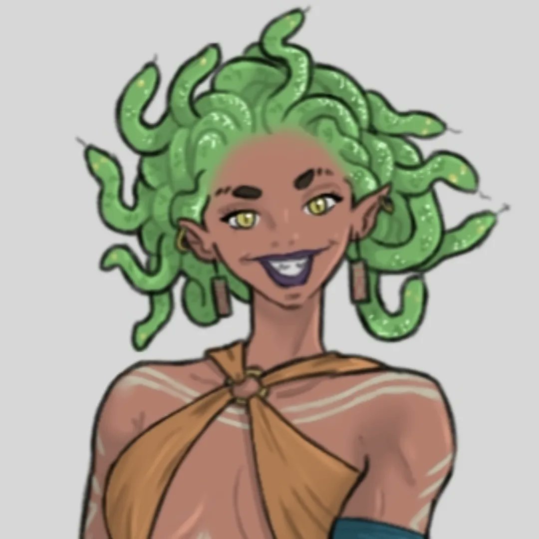 kripdaarts's tweet photo. Desafio ilustração das Classes e Raças de @tormentarpg
Medusa Bárbara
.
.
.
.
#tormenta20 #conceptart #3Detvictory #RPG #rpgart #dungeonsanddragons #tormentarpg #mangaart https://t.co/0y4CTjOOMe