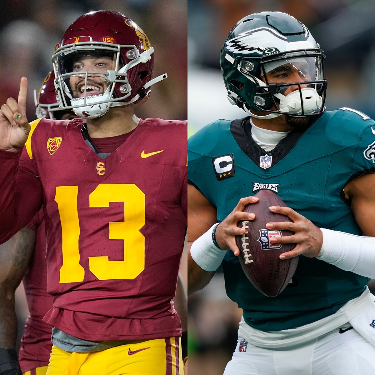 FanDuel's tweet photo. Build your franchise around one QB:

❤️ for Caleb Williams
🔁 for Jalen Hurts

#NFL | #FlyEaglesFly https://t.co/TZ4rNCR8HL