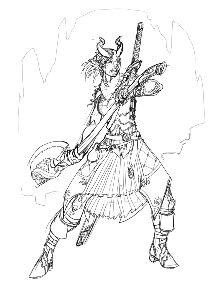 AndrewCCaputo's tweet photo. ... lizardfolk, mariti, and pactborn! <3/3> https://t.co/SbJ27q4gMz