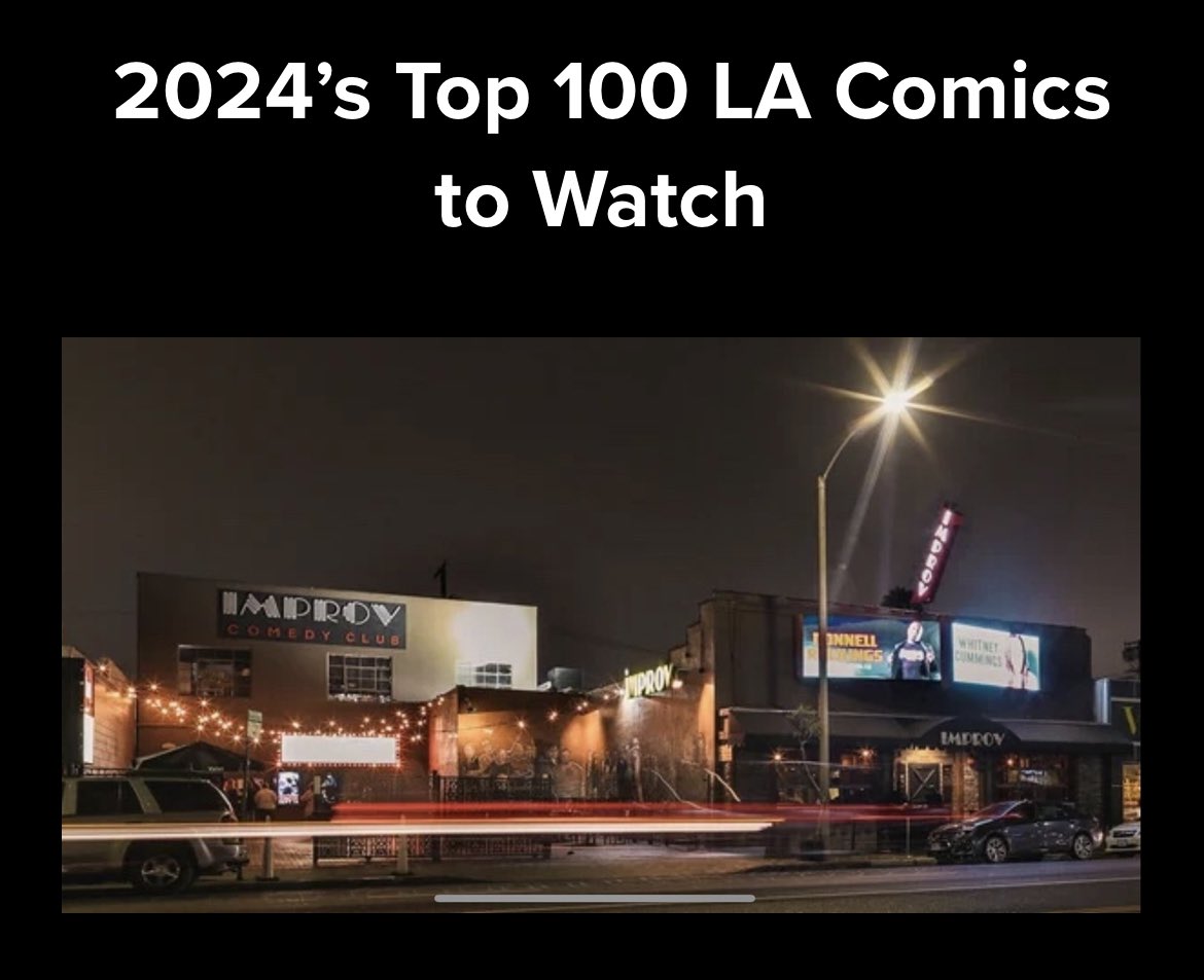 ianirarousso's tweet photo. People are going bananas right now for 2024’s #1 LA comic to watch!
Link to the annual comprehensive and highly anticipated industry list in my bio.
@mattrife
#top100lacomicstowatch
#comicstowatch
#mattrife
#savenetworktelevision https://t.co/rVC51KIh69