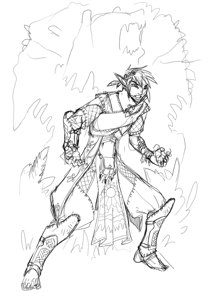 AndrewCCaputo's tweet photo. Working on the iconic characters for each race in my TTRPG project! Human, half-elf, dawn elf, dusk elf... <1/3> https://t.co/jGsLovI2nC