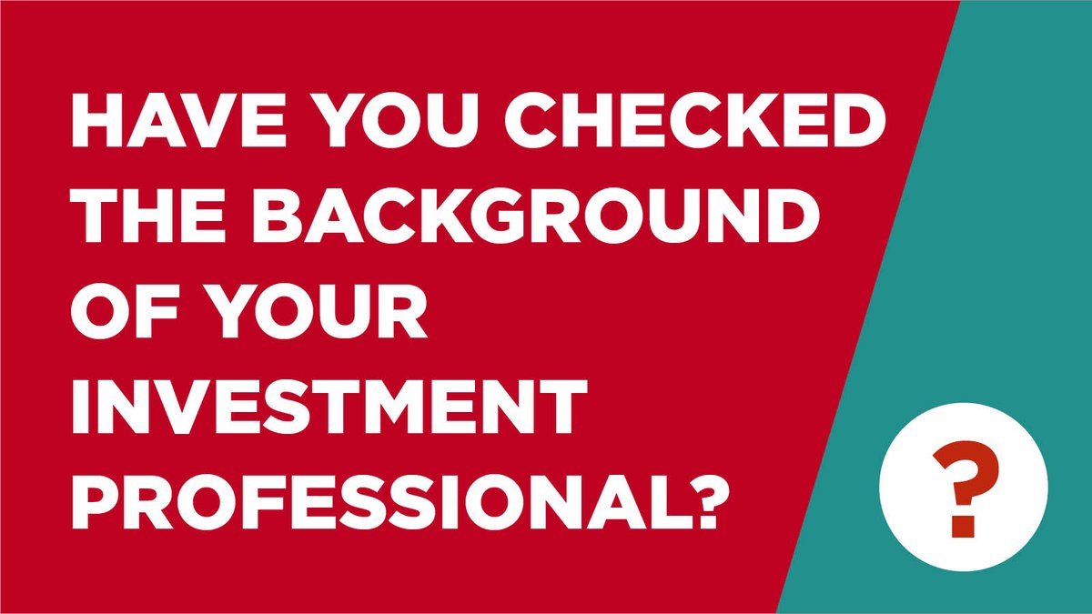#SECInvestingResolution 2: Check Out Your Investment Professional. 

You can check their background, registration status and more by using the free, simple search tool at Investor.gov It’s a great first step toward protecting your hard-earned money.