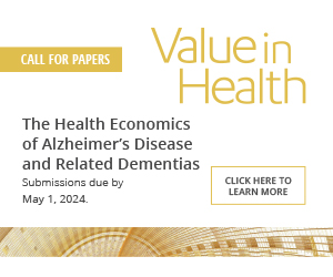 📢#CallforPapers📢 on The Health Economics of Alzheimer's Disease and Related Dementias. Submit your manuscripts to #ValueinHealth at ow.ly/2onI50Qg5gG before May 1, 2024. For more details, visit ow.ly/CErt50Qg5gF. #ISPOR