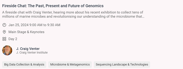 AjinAbe's tweet photo. Looking forward to the Festival of Genomics @FoGenomics in London.
Craig Venter's perspectives on the future of genomics and the potential of the microbiome ought to be interesting. Didn't know Louis Theroux dabbled in the sciences, but bookmarking that one too👇 https://t.co/tMMr3Tk1WC