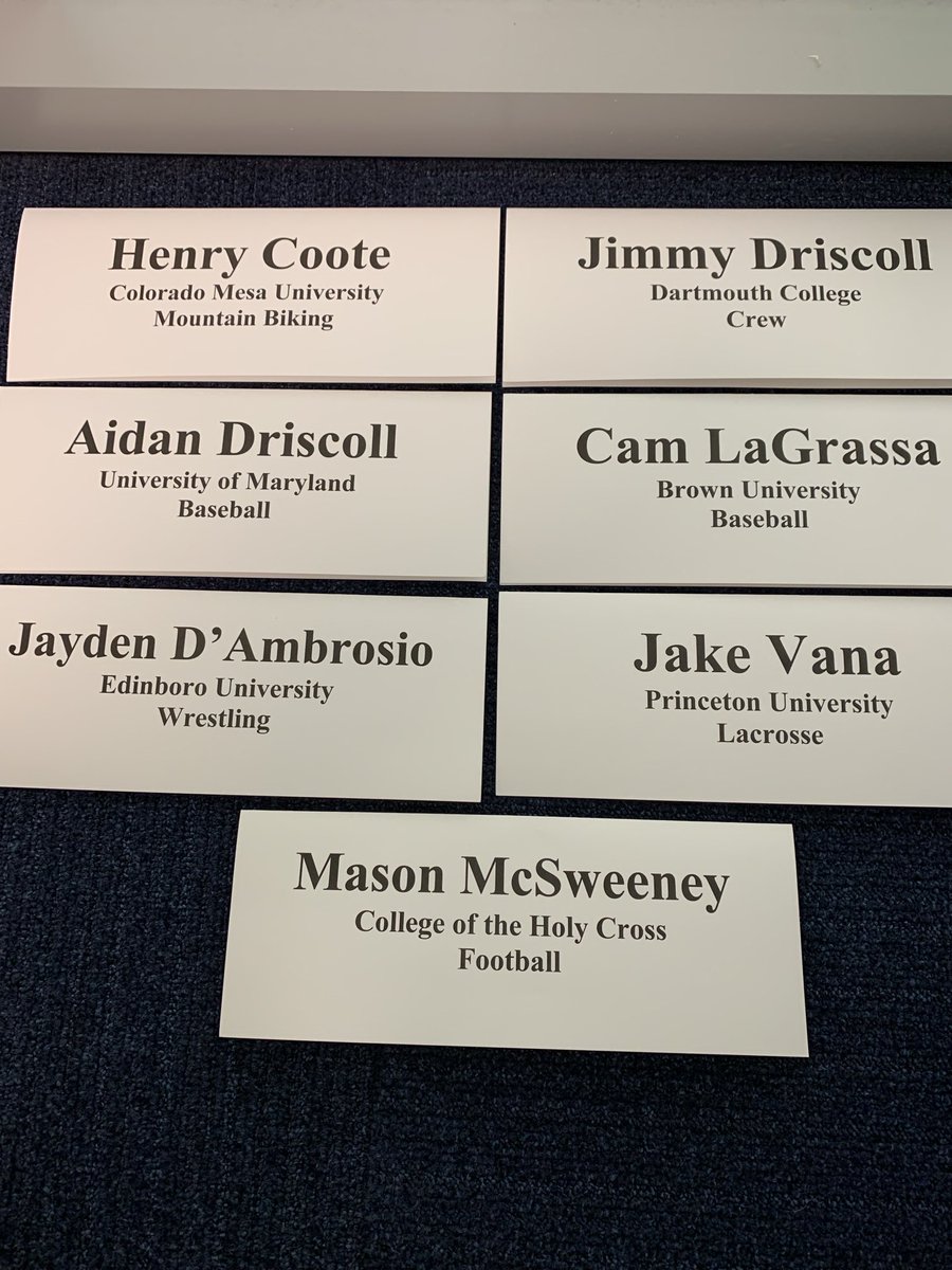 Congratulations to our seven student-athletes and their families who we recognized this morning at our NLI ceremony!