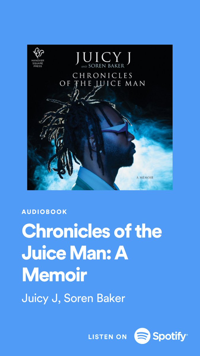 Take a listen. @therealjuicyj's 'Chronicles Of The Juice Man' book that I co-wrote is available on @Spotify via @Hanover_Square.