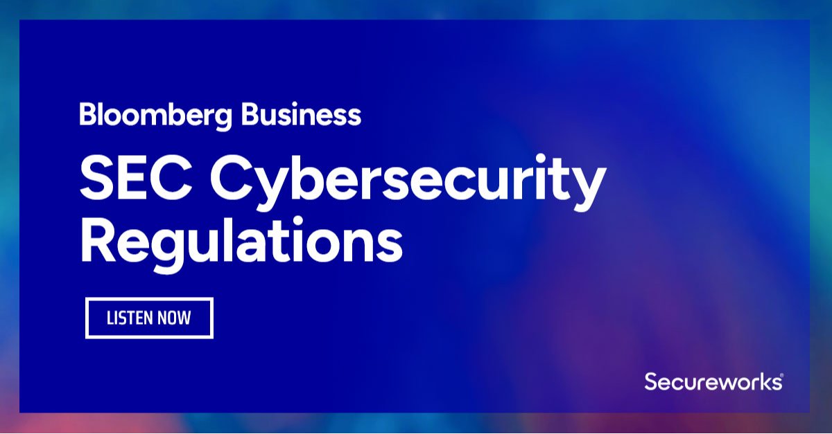 ShaneVarcoe's tweet photo. Listen to @Secureworks CEO, Wendy Thomas, on Bloomberg Business discuss the new #SEC regulations around speedy disclosure of #cyberattacks &amp; how it will raise the bar for executives around properly preparing for these types of incidents.  https://t.co/VBg0LHf26t https://t.co/J84z16vGeE
