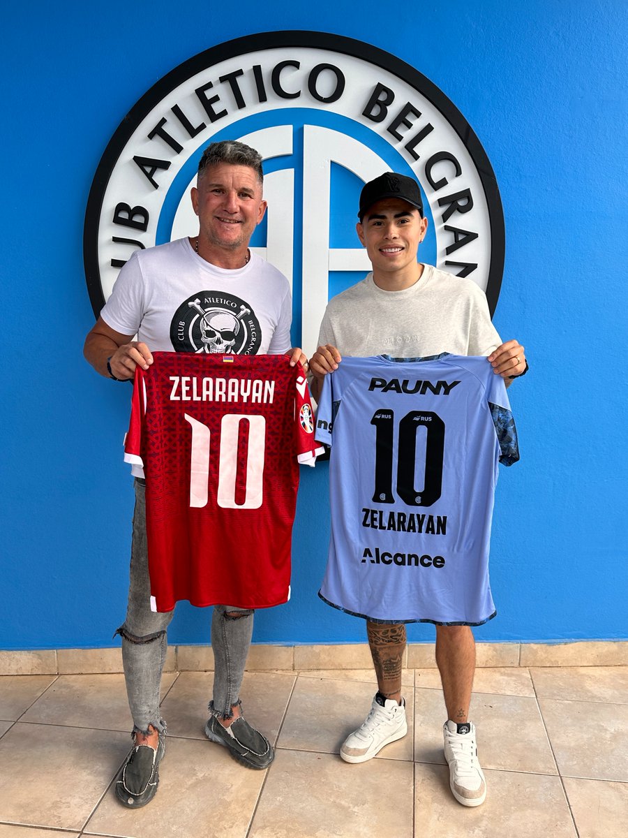 Belgrano's tweet photo. ⚽🏴‍☠️ ¡QUÉ ALEGRÍA VERTE, CHINO!

Esta tarde nos visitó @Lucazelarayan31 en Villa Esquiú, orgullo de la cantera pirata.

¡#Belgrano siempre te espera, Chino querido! 🩵 https://t.co/ieb0MZb4Bh